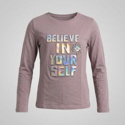 Tee shirt col rond coton imprimé texte Enfant IKKS