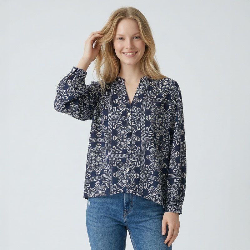 Blouse mosaique caisy-b102511r0a Femme LA PETITE ETOILE
