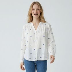 Blouse ecru/bleu bolia-b102511c0a Femme LA PETITE ETOILE