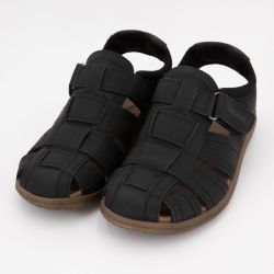 Sandales mokka à scratch Homme ROMIKA