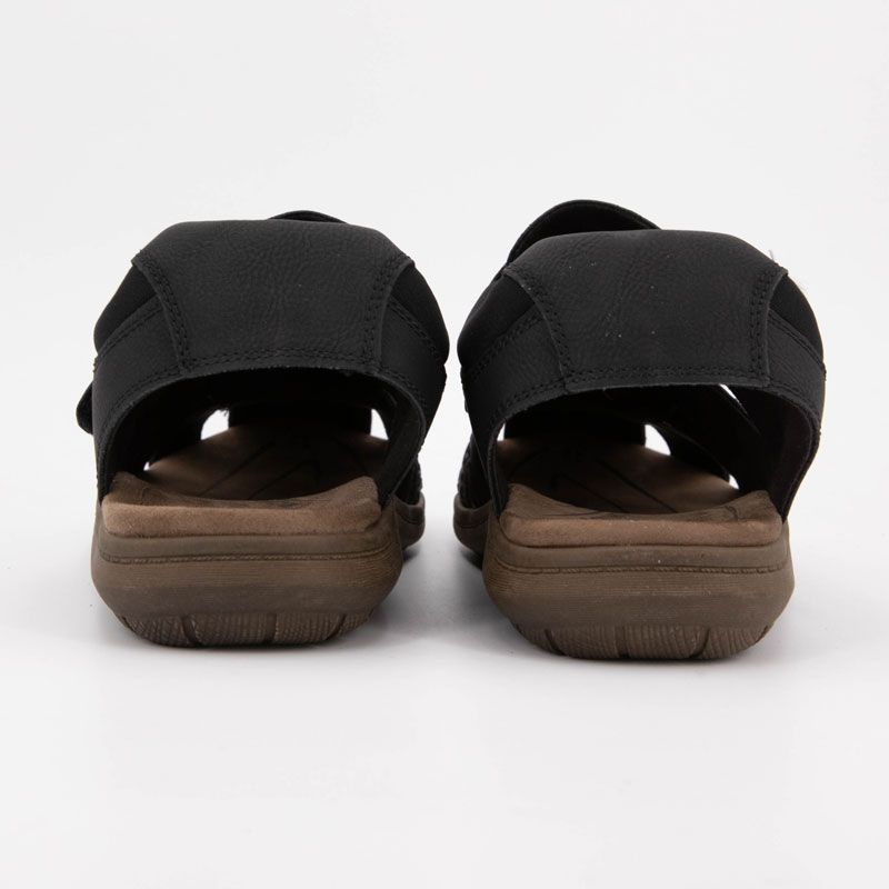 Sandales mokka à scratch Homme ROMIKA