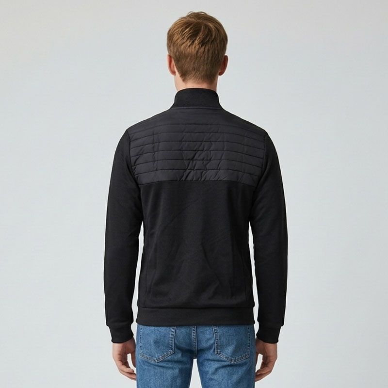 Veste zippee bi matiere black 2510058 Homme LE COQ SPORTIF