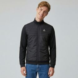 Veste zippee bi matiere black 2510058 Homme LE COQ SPORTIF