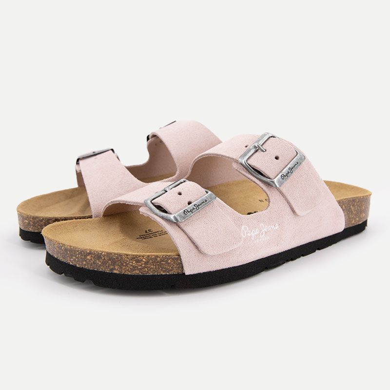 Mule spritzer pink oban suede pls80009 Femme PEPE JEANS