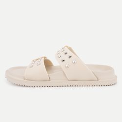 Mule chalk white ocean studs pls700005 Femme PEPE JEANS