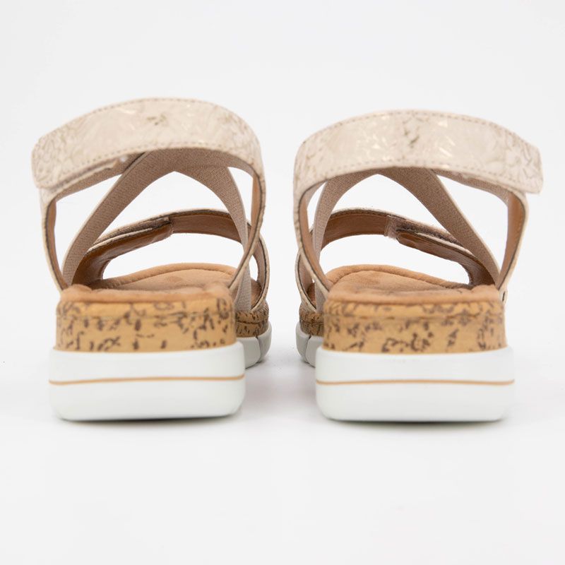 Sandales à scratch imprimé à fleurs Femme ROMIKA