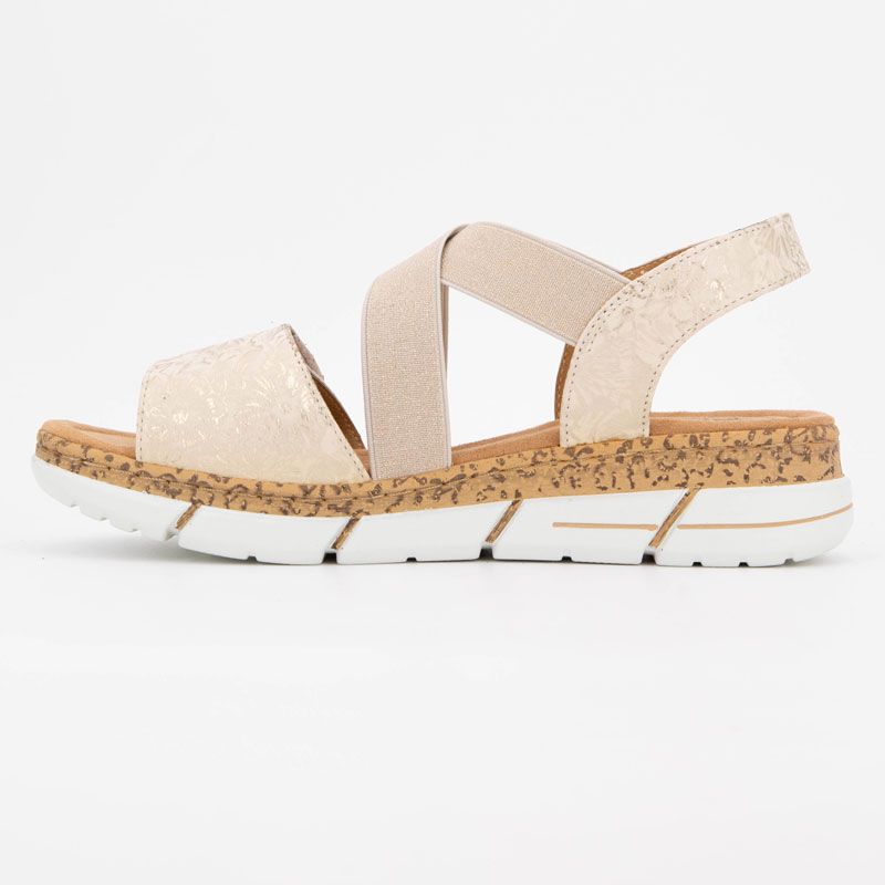 Sandales à scratch imprimé à fleurs Femme ROMIKA