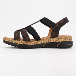 Sandales compensées élastique avec bijoux Femme ROMIKA