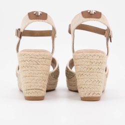 Sandales compensées espadrilles effet tissé Femme TOM TAILOR