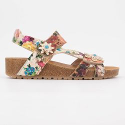 Sandales compensées imprimé à fleurs et serpent Femme MUSTANG