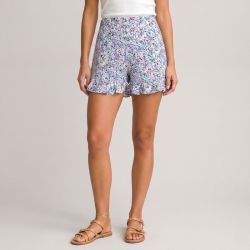Short fleuri à volants Femme DEELUXE 74