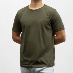T-shirt logo brodé coton col ras de cou Homme TOMMY HILFIGER