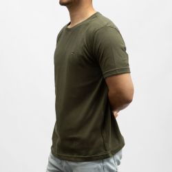 T-shirt logo brodé coton col ras de cou Homme TOMMY HILFIGER