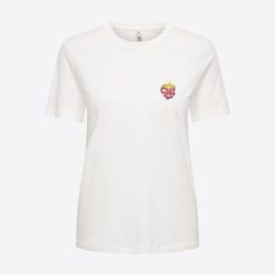 Tee shirt onlhenny cloud dancer self love 15327666 4539 Femme ONLY