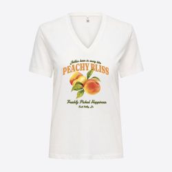 Tee shirt onlhenny cloud dancer peach bliss 15349151 4539 Femme ONLY