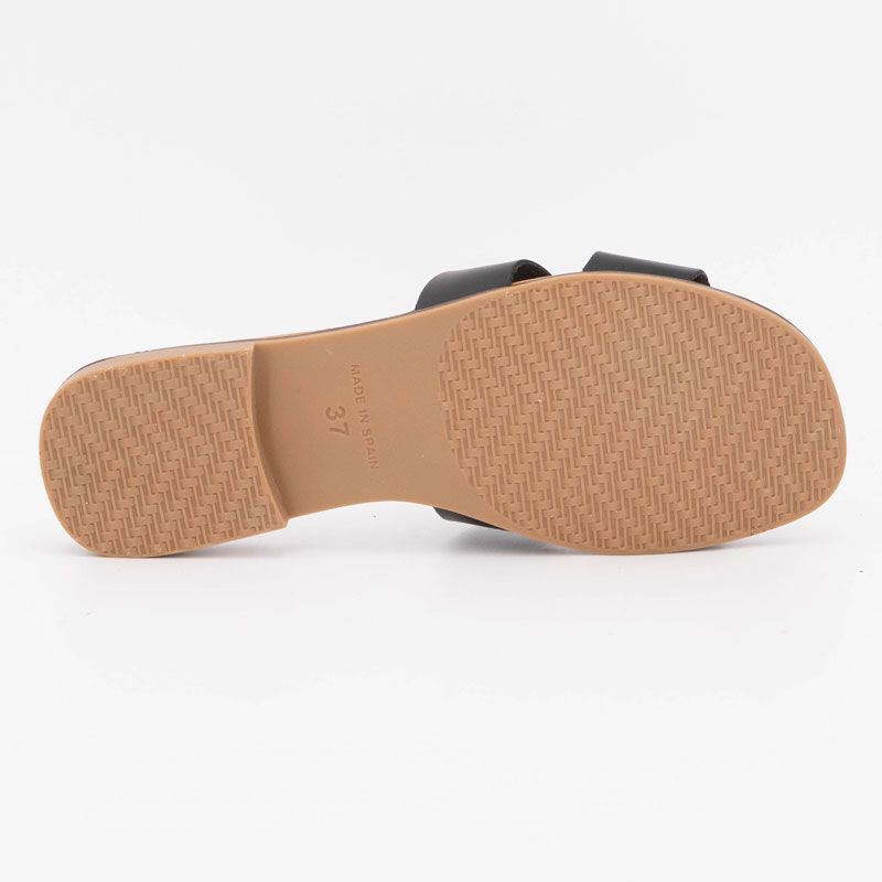 Mules basses cuir tan avellana Femme BIOSTOCK