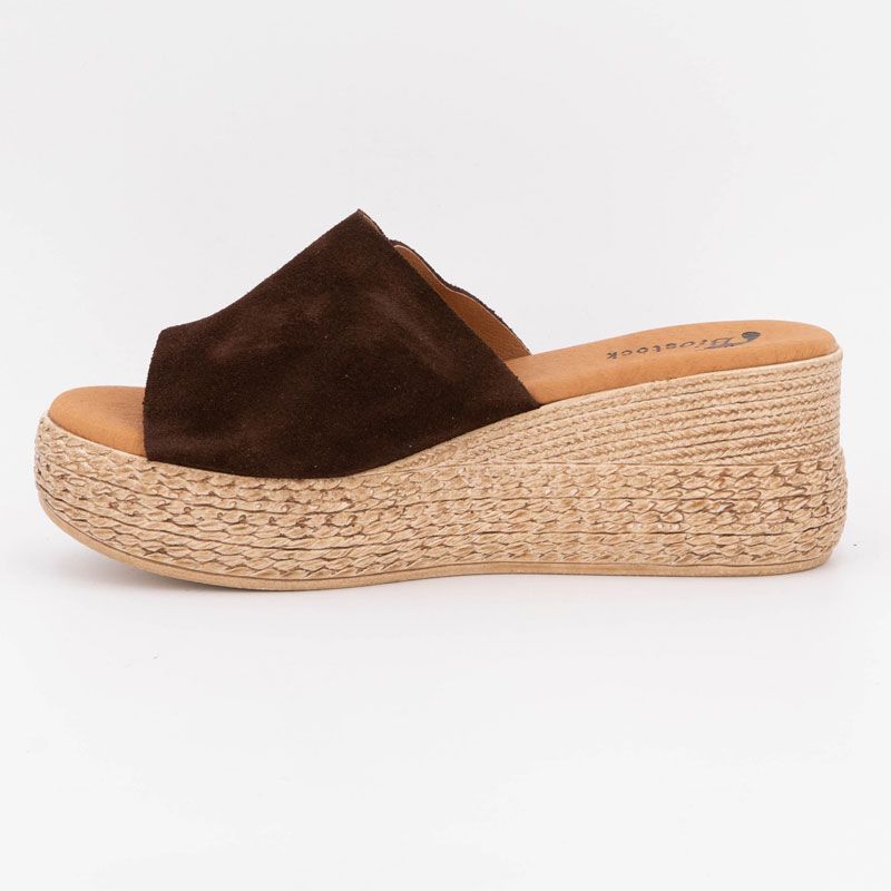 Mule compensee serraje marron 3767 t36/41 Femme BIOSTOCK