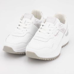 Basket white kimi action w pls600026-800 t36/41 Femme PEPE JEANS