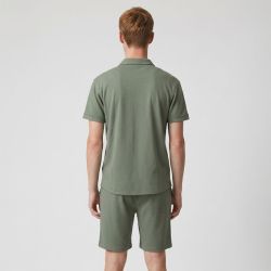Ensemble chemisette short gaufré cordon dove Homme PANAME BROTHERS