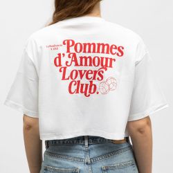 Tee shirt jxandrea bright white lovers club 12300104 4529 Femme JJXX
