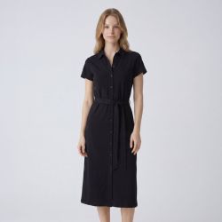 Robe longue polo noir flory 11420905e Femme LES TROPEZIENNES PAR M.BELARBI