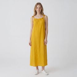 Robe ocre varadero 12420173a Femme LES TROPEZIENNES PAR M.BELARBI