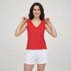 Debardeur rouge carlie 11123448b Femme LES TROPEZIENNES PAR M.BELARBI