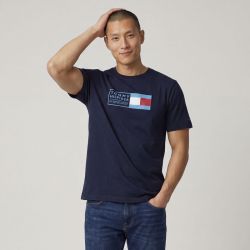 Tee shirt mc sky blue mwomw42366 Homme TOMMY HILFIGER