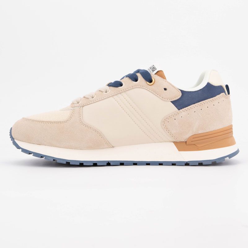 Basket authentic lt beige-blue denim-brown travis a 007 t40/46 Homme COLMAR