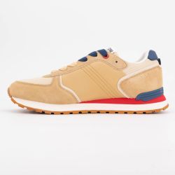 Basket authentic lt beige-blue denim-brown travis a 007 t40/46 Homme COLMAR