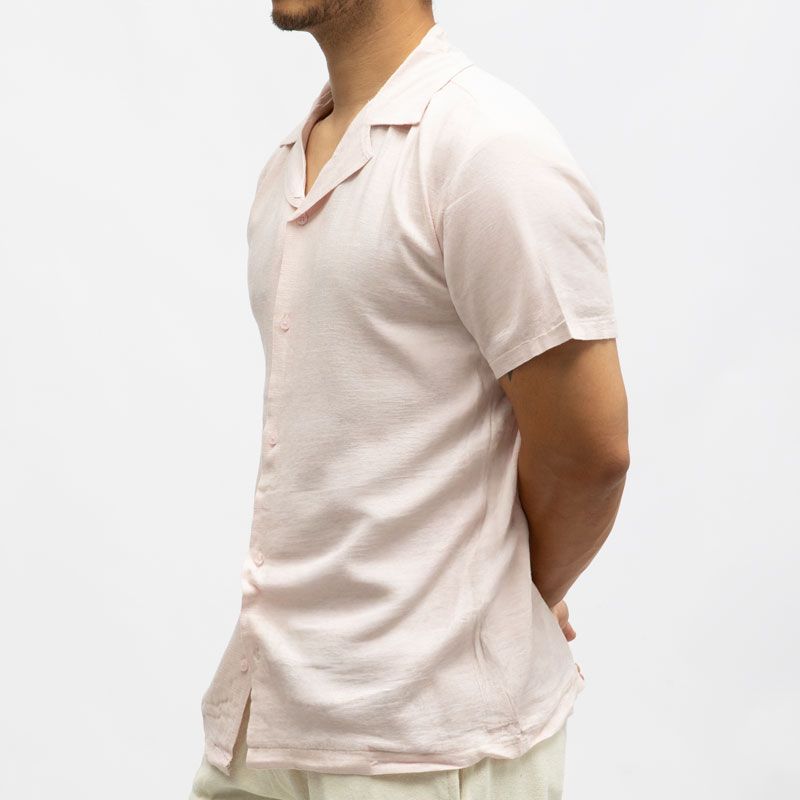 Chemise manches courtes lin mélangé Homme PANAME BROTHERS