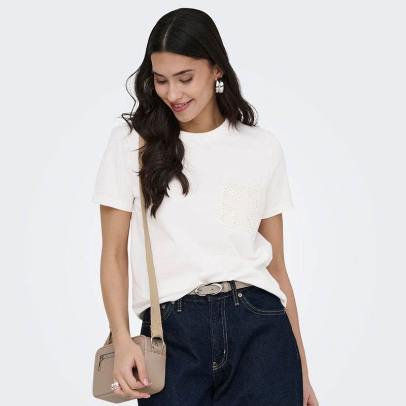 Tee shirt jdyselma cloud dancer 15322073 4647 Femme JDY