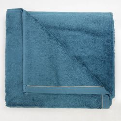 Drap de bain eponge blue stone 100x150 serv100montecblu Mixte SUD ETOFFE