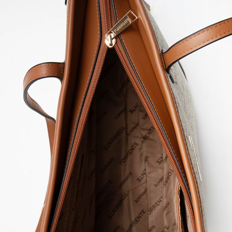 Grand sac a main beige anthra toh-a25026 Femme TORRENTE