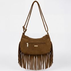 Sac porte epaule a frange noir tos-p26074 Femme TORRENTE