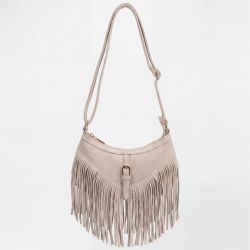 Sac porte epaule a frange noir tos-p26074 Femme TORRENTE
