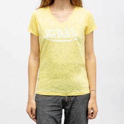 Tee shirt col v mc vd/2/tv/cla/su Femme VON DUTCH