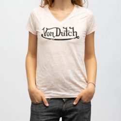 Tee shirt col v mc vd/2/tv/cla/su Femme VON DUTCH