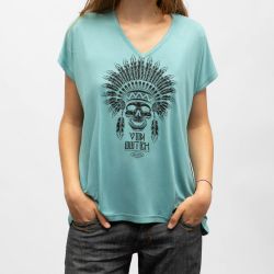Tee shirt col rond mc vd/2/tvc/feath/lb Femme VON DUTCH