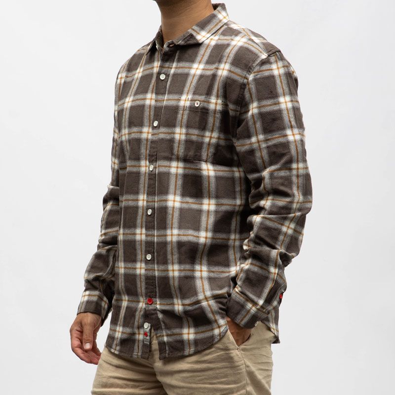 Chemise ml 6410 camel check 23-10152-00-1125 Homme TIMEZONE