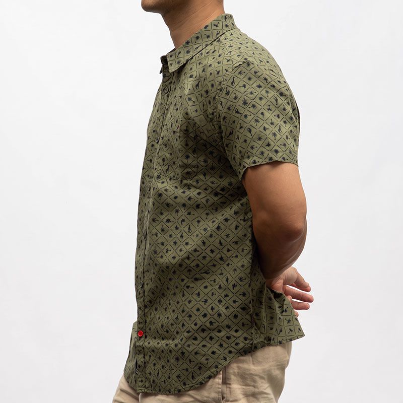 Chemise mc 4112 army olive 23-10143-00-1157 Homme TIMEZONE