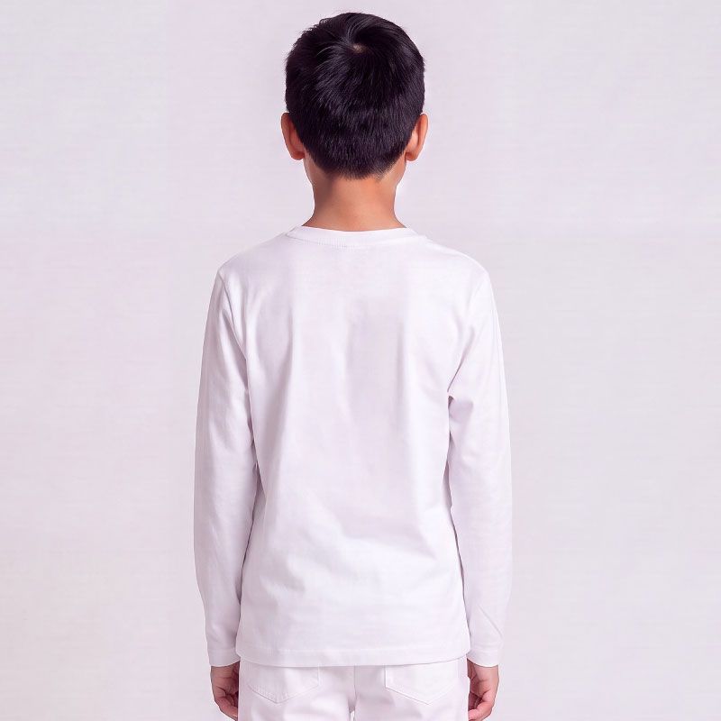 Tee shirt ml superman blanc hy10340 Enfant SUPERMAN