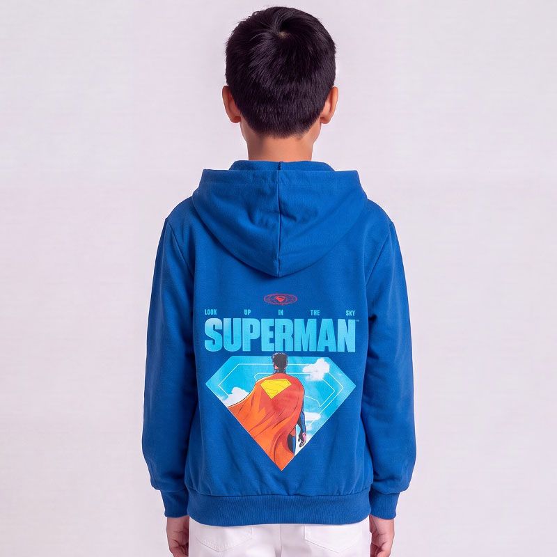 Sweat capuche zippe bleu superman bleu hy10338 Enfant SUPERMAN