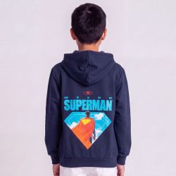 Sweat capuche zippe bleu superman bleu hy10338 Enfant SUPERMAN