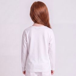 Tee shirt ml tombant lilo et stitch blanc hy10165 Enfant DISNEY
