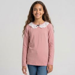 Haut manche longue blanc/rose marine cl270 4-14 ans Enfant CXL BY CHRISTIAN LACROIX