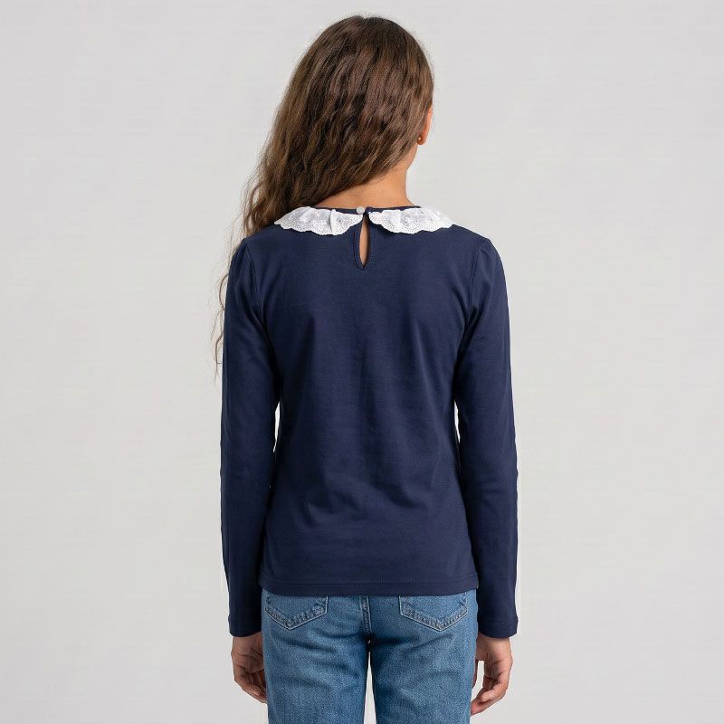 Haut manche longue blanc/rose marine cl270 4-14 ans Enfant CXL BY CHRISTIAN LACROIX