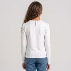 Haut manche longue blanc/rose marine cl270 4-14 ans Enfant CXL BY CHRISTIAN LACROIX