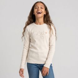 Haut manche longue beige/noir/rose p11 4-14 ans Enfant CXL BY CHRISTIAN LACROIX