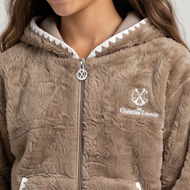 Veste polaire blanc/rose/marron cl277 4-14 ans Enfant CXL BY CHRISTIAN LACROIX